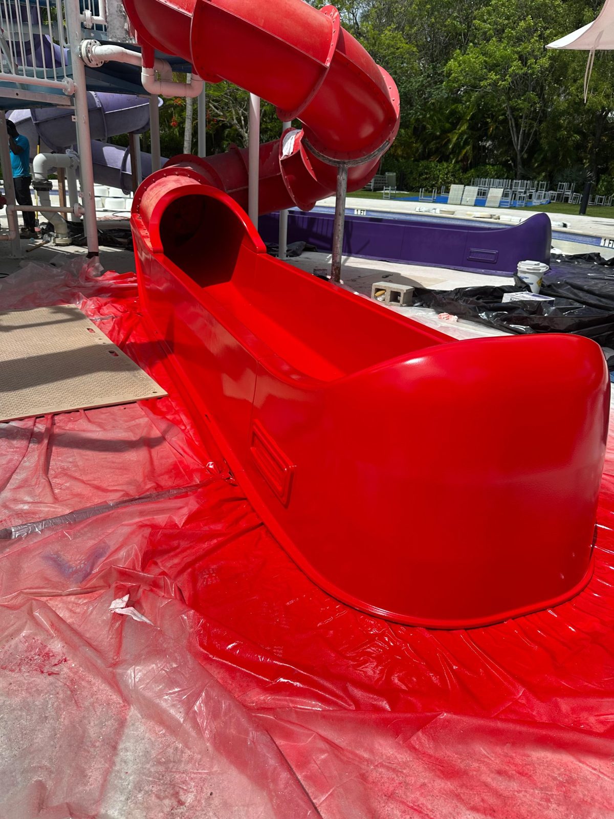 Same red runout refinished in high gloss